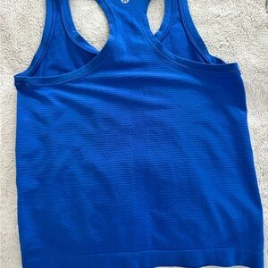 Lululemon Swiftly Tech Blue Ribbed Sleeveless Racerback Tank Top